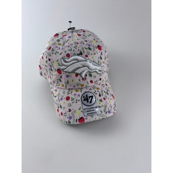 NWT Denver Broncos ’47 Floral Clean Up Hat Women’s Adjustable Pink Cap NFL main image 8